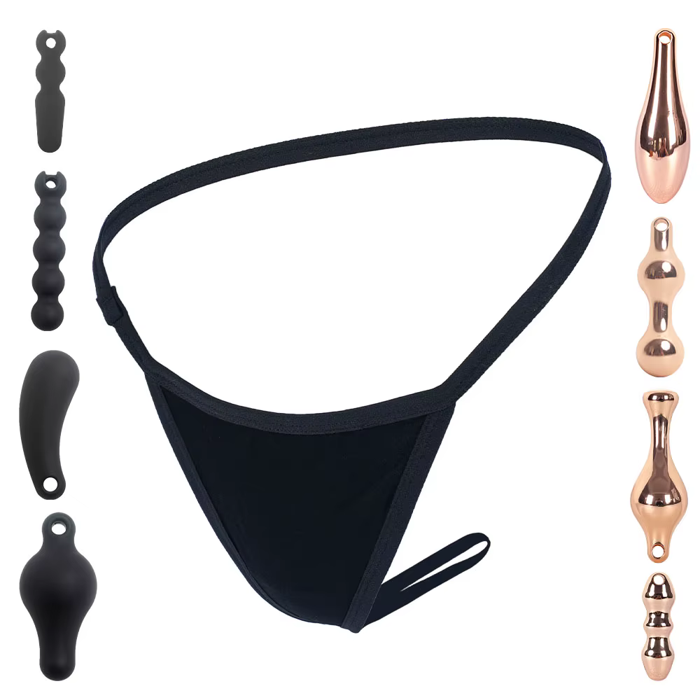 YWZAO jouets sexuels Lingerie culottes slips tongs fournitures pour adultes Anus godemichet Anal femme boutique produits anaux drôles combinaison N02