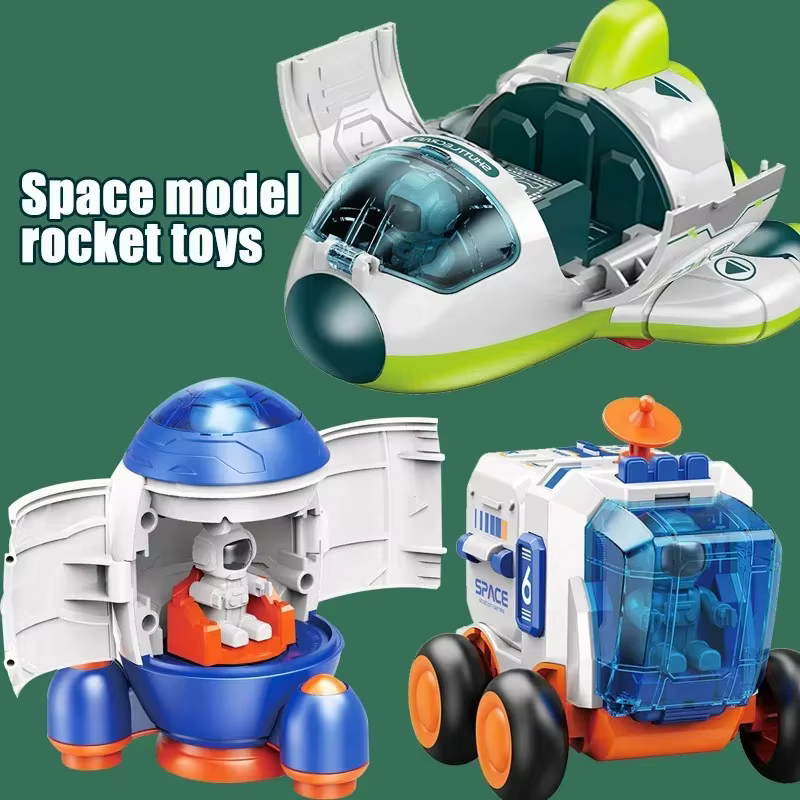 Jouet de simulation de voiture de l'espace pour enfants, modèle de puzzle, astronome, fusée, série Spacvier, cadeau pour garçons