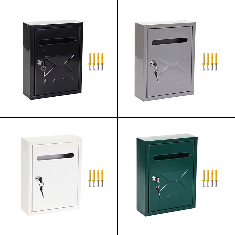 Boîte aux Lettres Murale en Métal pour Jardin Extérieur, Ensemble de Plaintes d'Immeuble d'Appartement