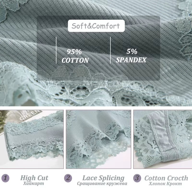 Culotte brésilienne sexy en dentelle pour femmes