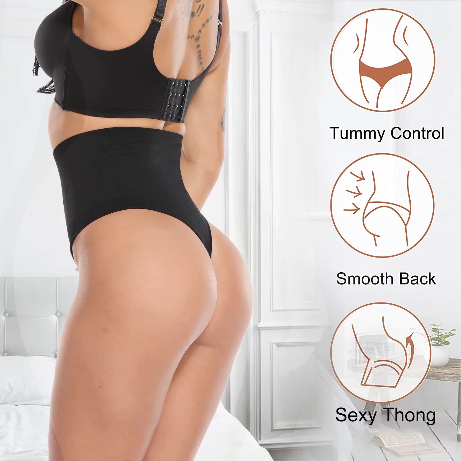 TUNIControl-String sans couture pour femme