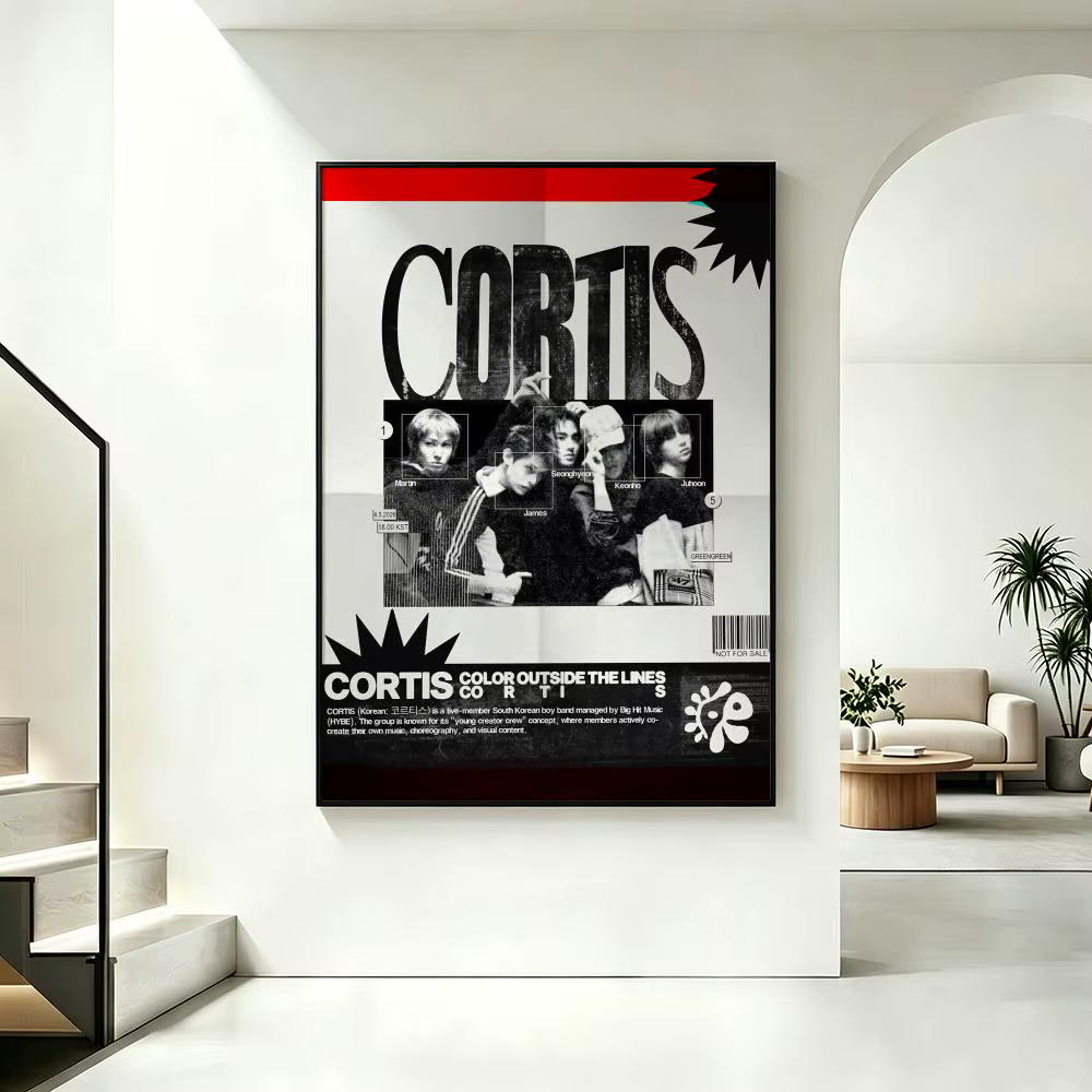 Affiche de marque C-CORTIS, art HD, imperméable, mur autocollant, décoration de la maison (salon, chambre, bar), esthétique