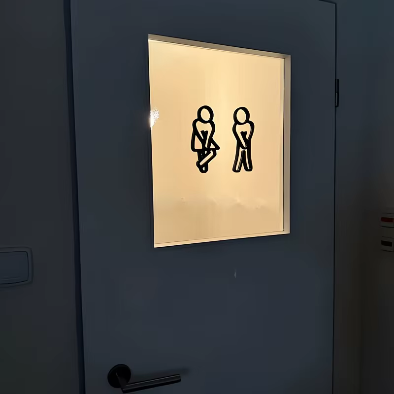 Décoration de panneaux de porte de WC, panneaux de toilette modernes pour hommes et femmes, panneaux de toilette, décoration de Contour, pièces suspendues, toilettes d'invités, salle de bain