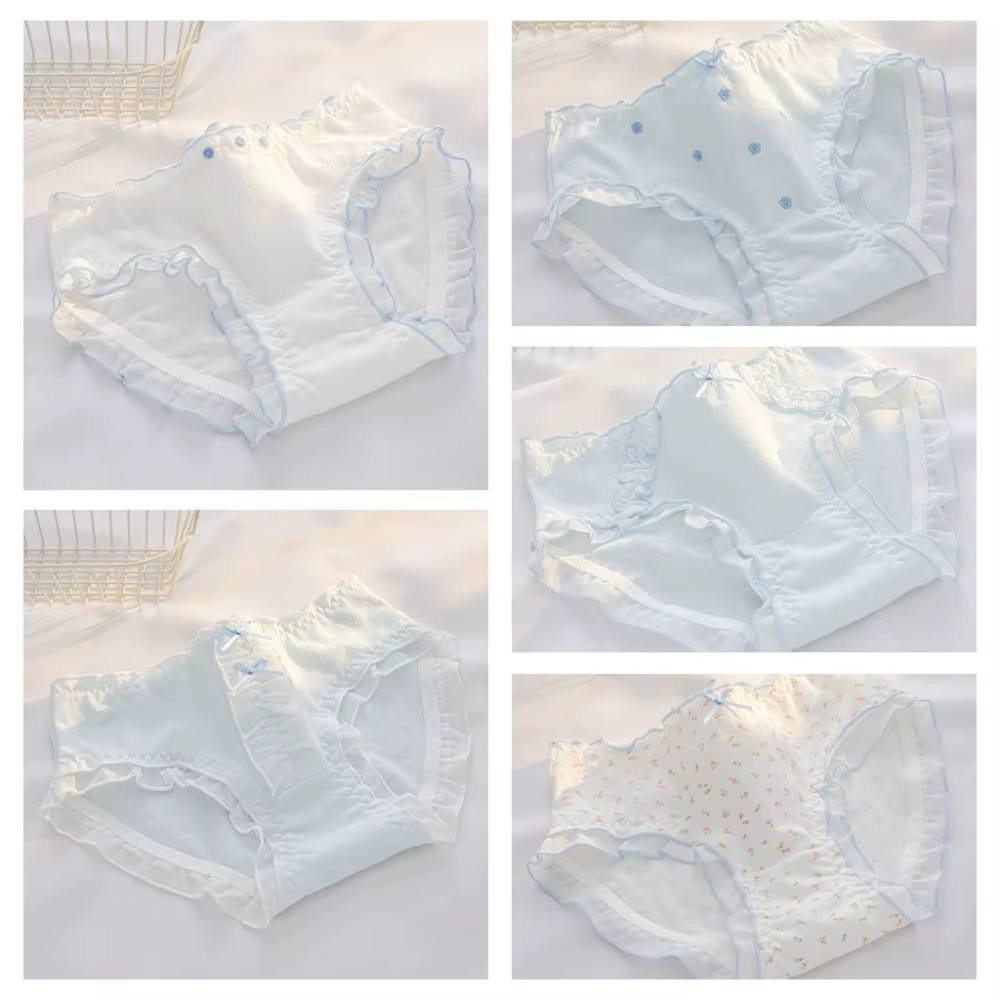 Culottes en coton à fleurs style français