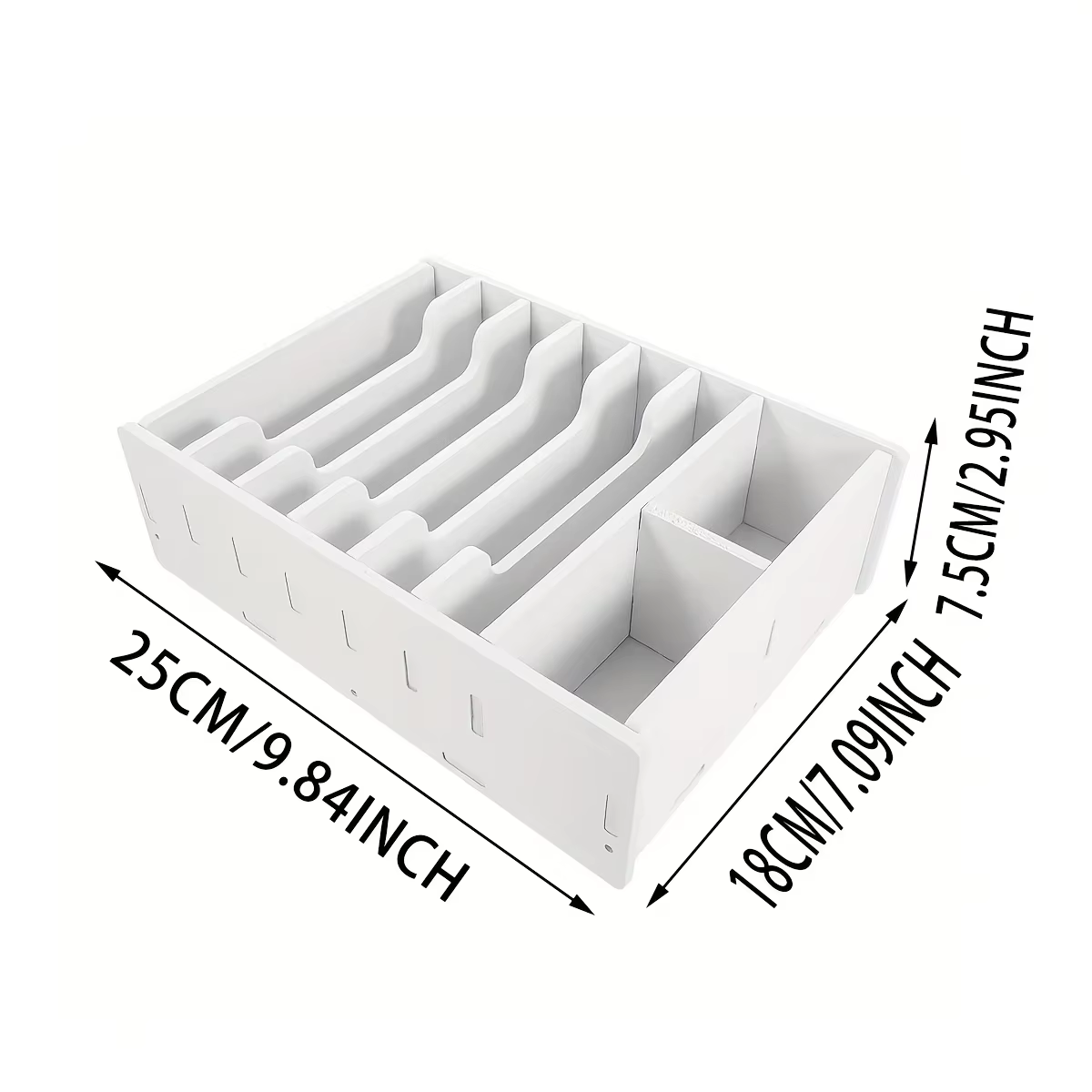Tiroir-caisse 8 compartiments, plateau de rangement pour billets, boîte de tri de devises multi-compartiments pour le commerce de détail, classeur de bureau à domicile