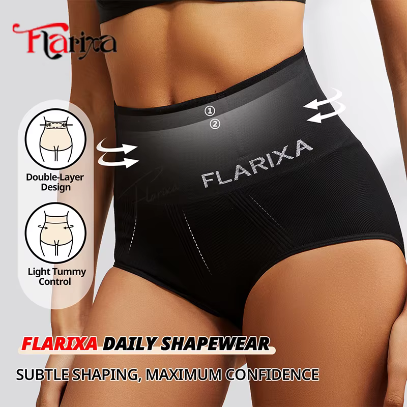 Flarixa sans couture Shaper ventre contrôle culottes femmes façonnage slips post-partum