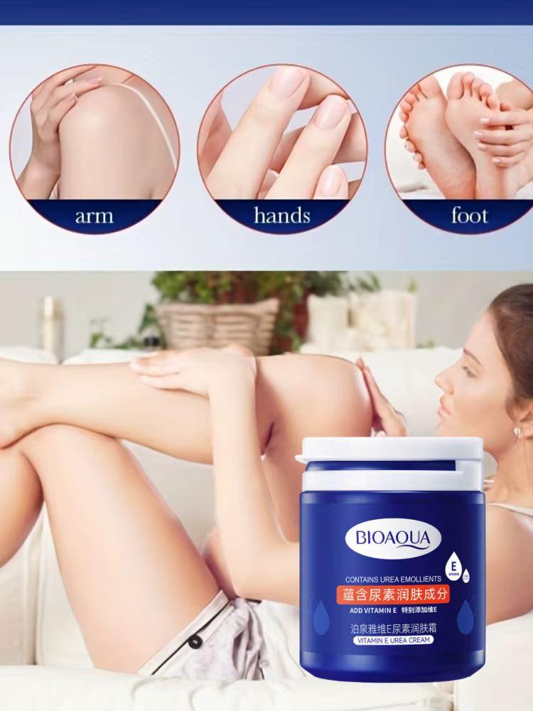 Crème hydratante à l'urée 170G/bouteille, crème pour les mains, crème pour les pieds, lotion pour le corps, formulée avec de la glycérine, de la vitamine E et d'autres ingrédients, hydrate en profonde