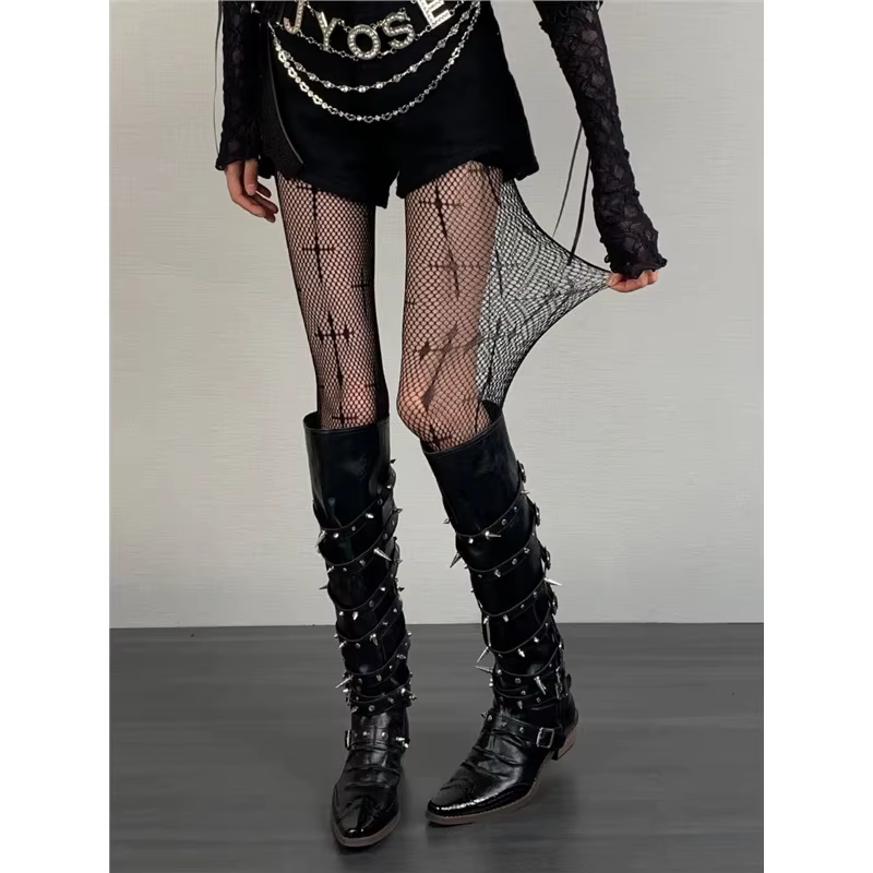 Collants résille grande taille à haute élasticité