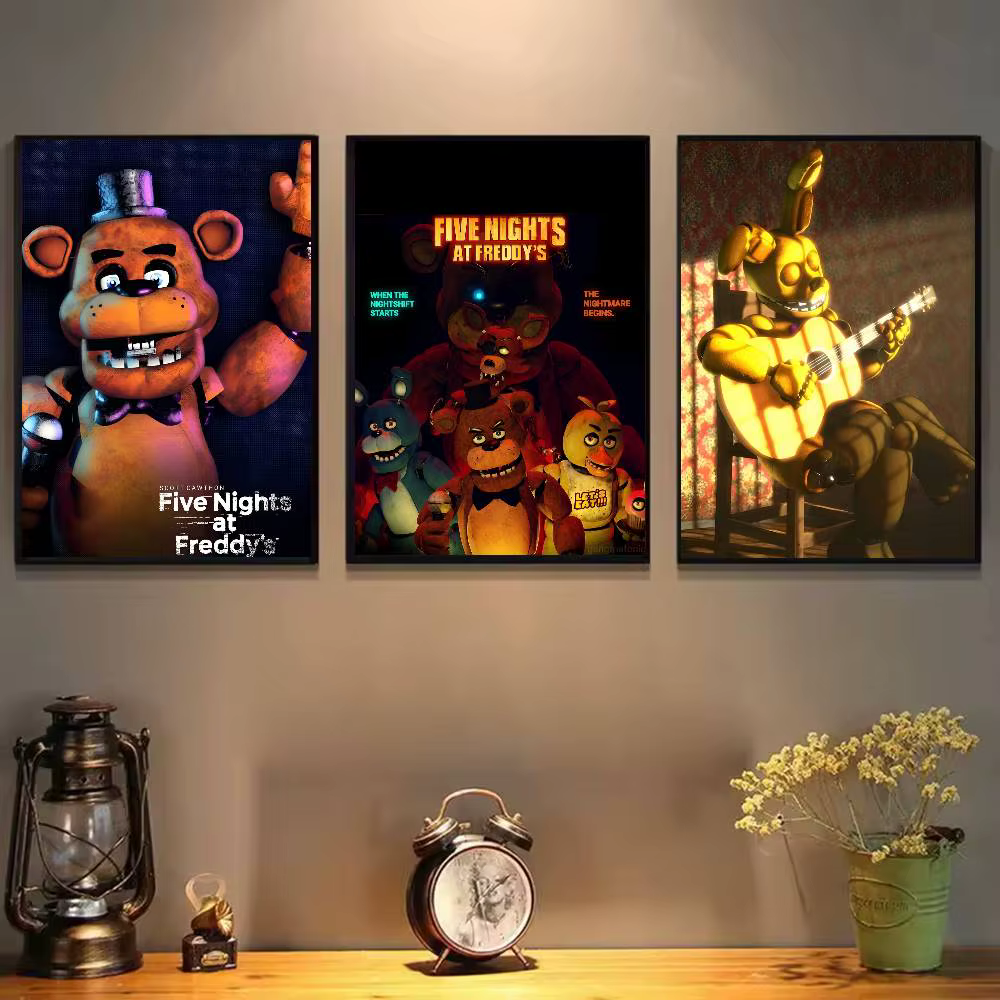 FNAF – affiche de groupe ultime cinq nuits-at-freddys, affiche d'art HD pour la maison, salon, bar, bureau, décoration collante, imperméable