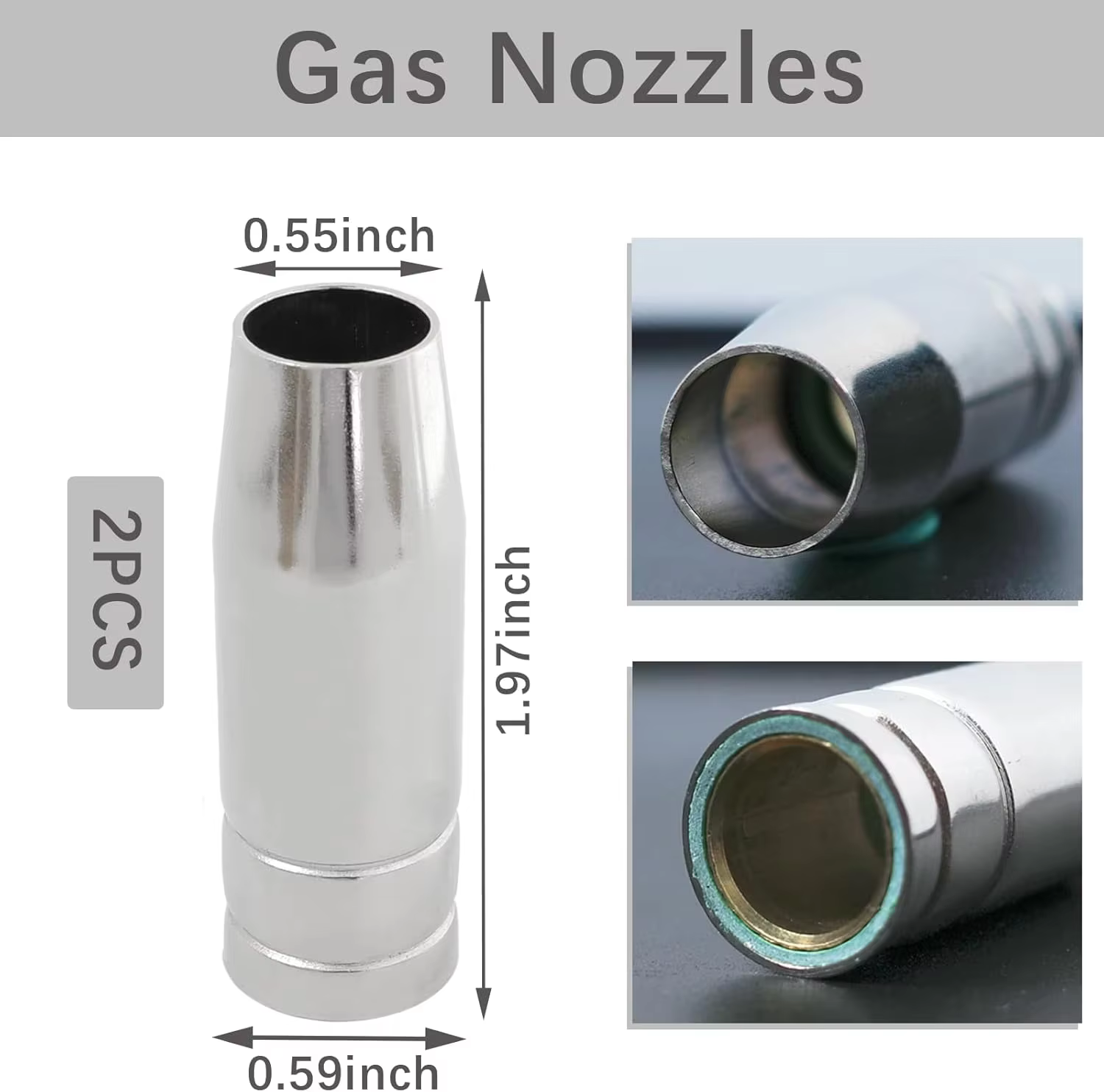Buse conique de protection pour brûleur MIG MAG 145.0075, en cuivre, épaisseur de paroi 1,2 mm, compatible avec 10 ensembles de torches de soudage CO2 15AK MB15