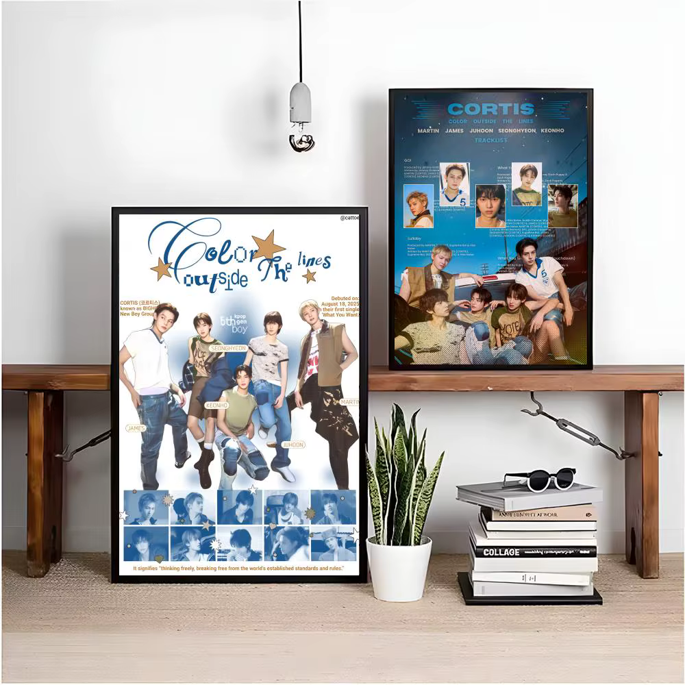 Affiche murale tendance du groupe Kpop C-CORTIS, bon autocollant imprimé sur papier PP pour café, bureau, Bar, décoration, meilleur cadeau