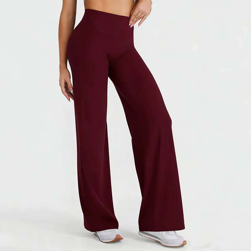 Leggings de sport et yoga taille haute évasés pour femme
