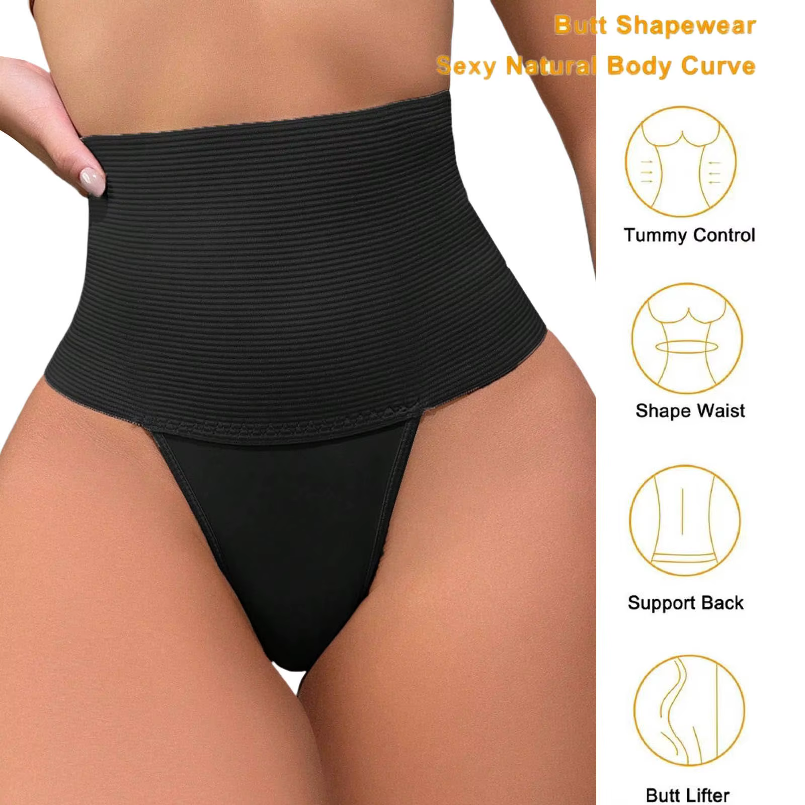 Femmes taille haute corps Shaper Compression contrôle culotte sans couture façonnage sous-vêtements bout