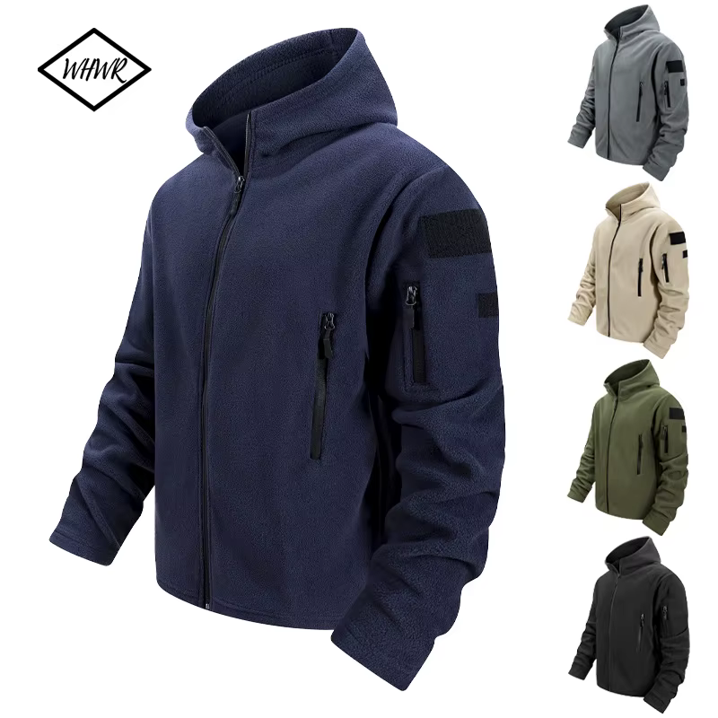 Veste tactique polaire thermique d'hiver chaude épaissir chasse randonnée Sports de plein air manteau à capuche militaire vestes de l'armée en plein air S-3XL