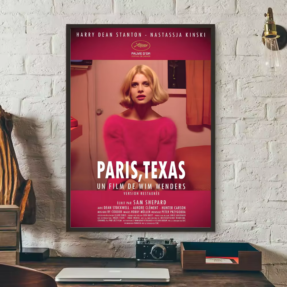 Affiche de film de route classique Paris Texas, art HD, mur collant, étanche, maison, salon, chambre à coucher, bar, décoration esthétique