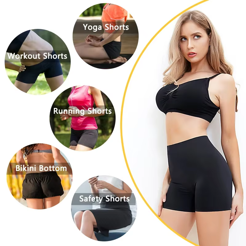 Vaslanda femmes sécurité Slip Shorts sous jupe Anti frottement Boxer taille haute Boyshorts Anti-vide culotte Yo Ga pantalons courts