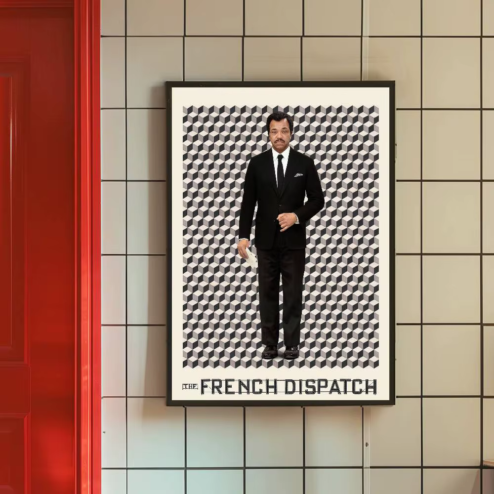 Affiche vintage The French Dispatch, impression artistique de film classique de Wes Anderson, décoration murale minimaliste pour chambre à coucher, dortoir, maison, cadeau