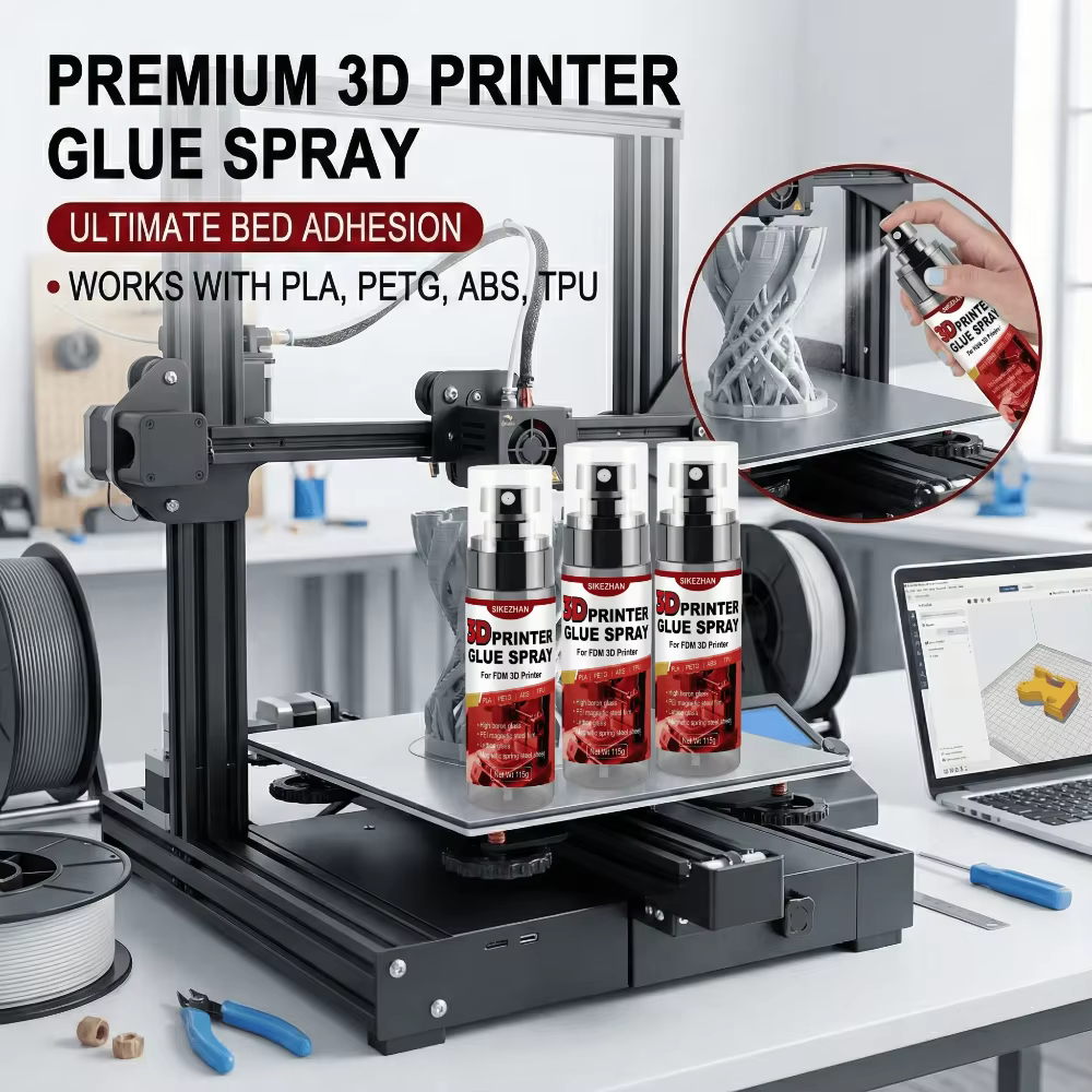 Colle pour imprimante 3D Premium (115g) - Adhésif anti-plafond pour PLA, ABS, PETG, TPU - Forte liaison et libération facile par SIKEZHAN