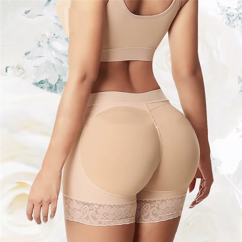 Nouveau Style femmes Pantie Push Up hanche taille haute élastique rembourré culotte sous-vêtements de sécurité maigre Bodyshort surdimensionné