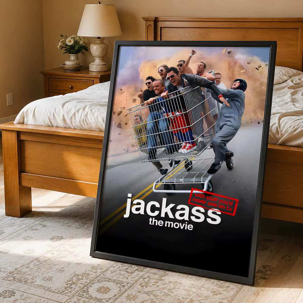 Affiche de film J-JACKASS The M-Movie Comedy en PVC HD, affiche moderne à coller, décor mural pour la maison, le bureau, le salon, la salle à manger