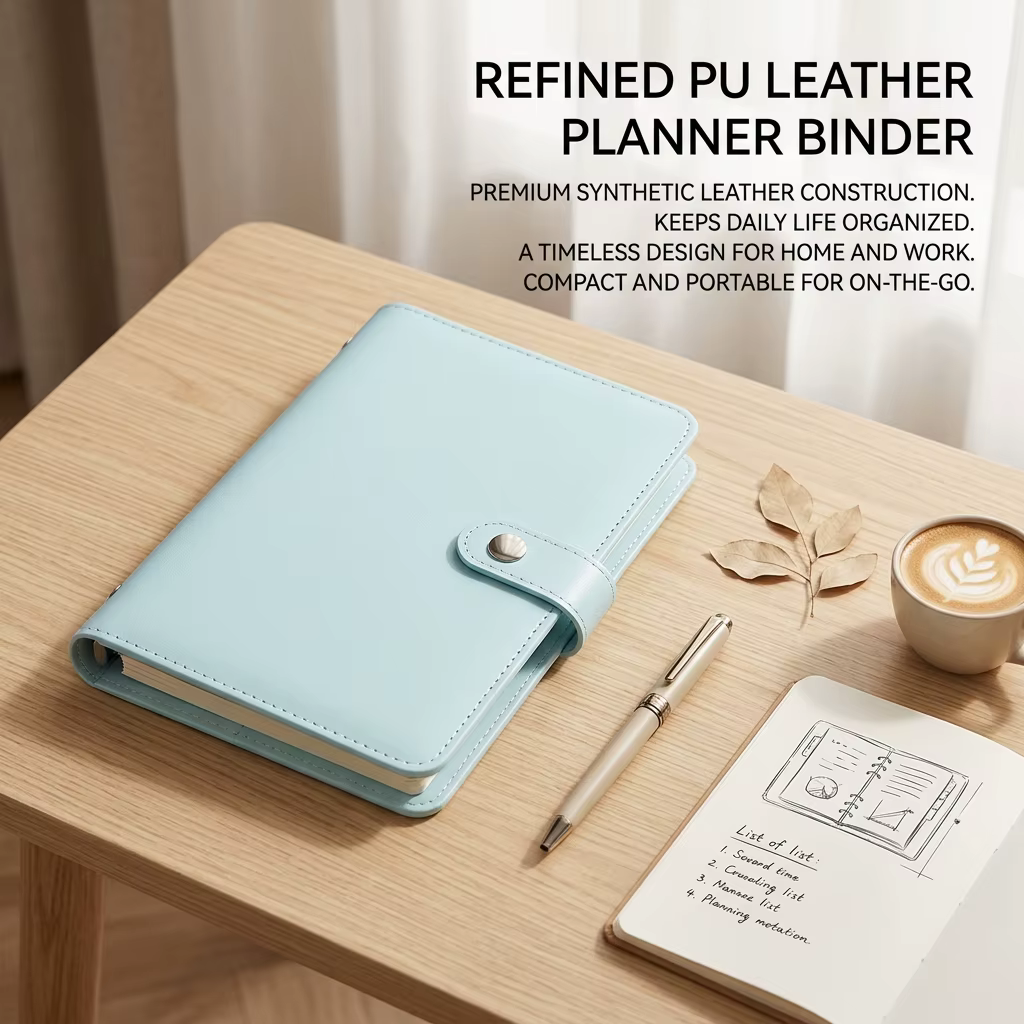 Carnets de Défi d'Économie avec Couverture en Cuir PU Élégante et Poche Intérieure Transparente, Idéaux pour Organiser l'Argent