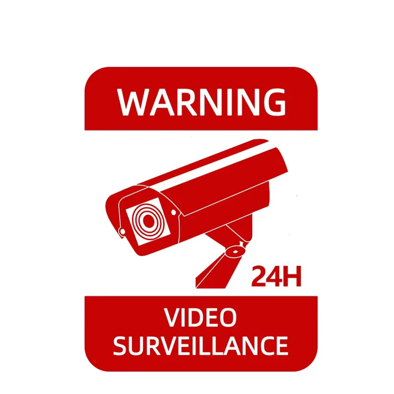 Autocollants étanches en vinyle pour voiture, alarme de vidéosurveillance, panneaux d'iode, décalcomanies automatiques pour fenêtre d'automobile, écran solaire CCTV, 24h