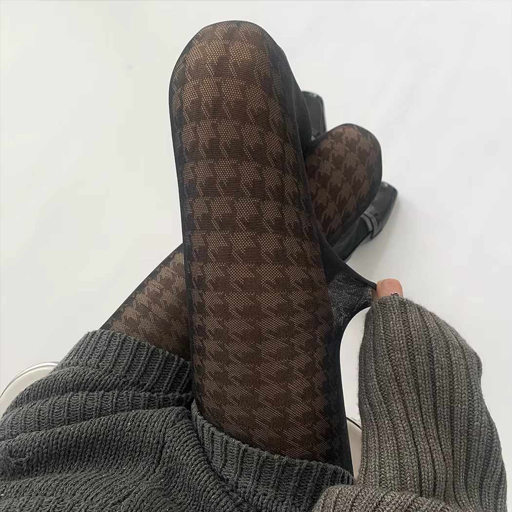 Collants noirs taille haute pour femmes