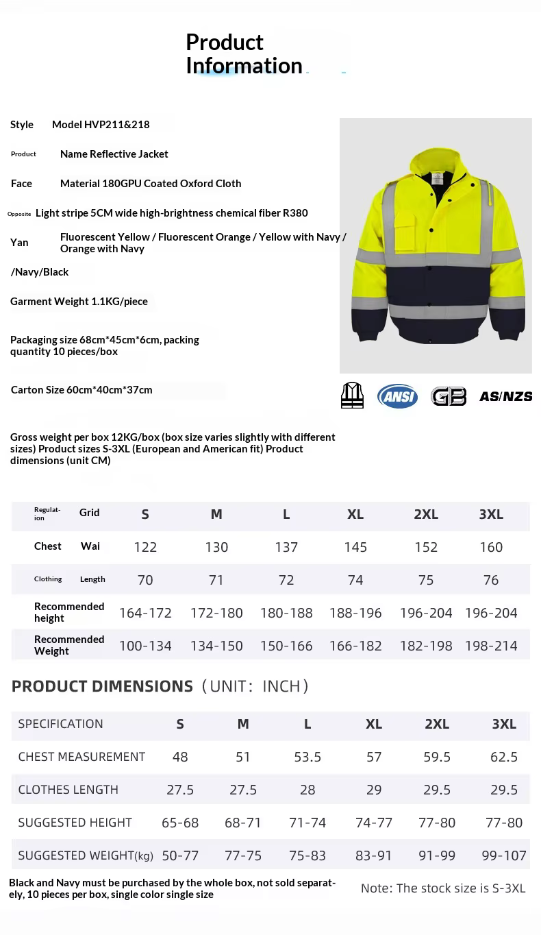 Veste d'hiver haute visibilité pour homme, veste imperméable orange fluorescente, veste bomber réfléchissante, vêtements de travail