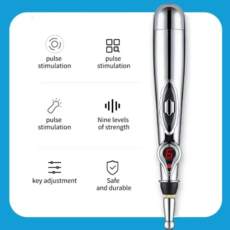 Stylo d'acupuncture électronique stylo à pointe méridien énergie stylos méridiens stylos de Massage thérapie d'acupuncture soins de santé soulagement de la douleur Laser