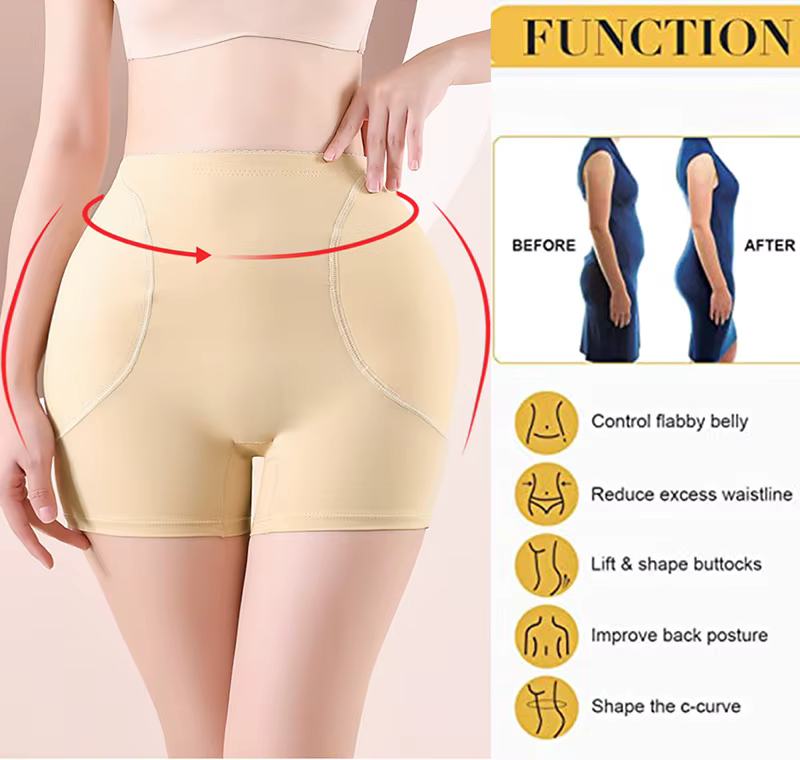 Sous-vêtements rembourrés pour rehausser les fesses