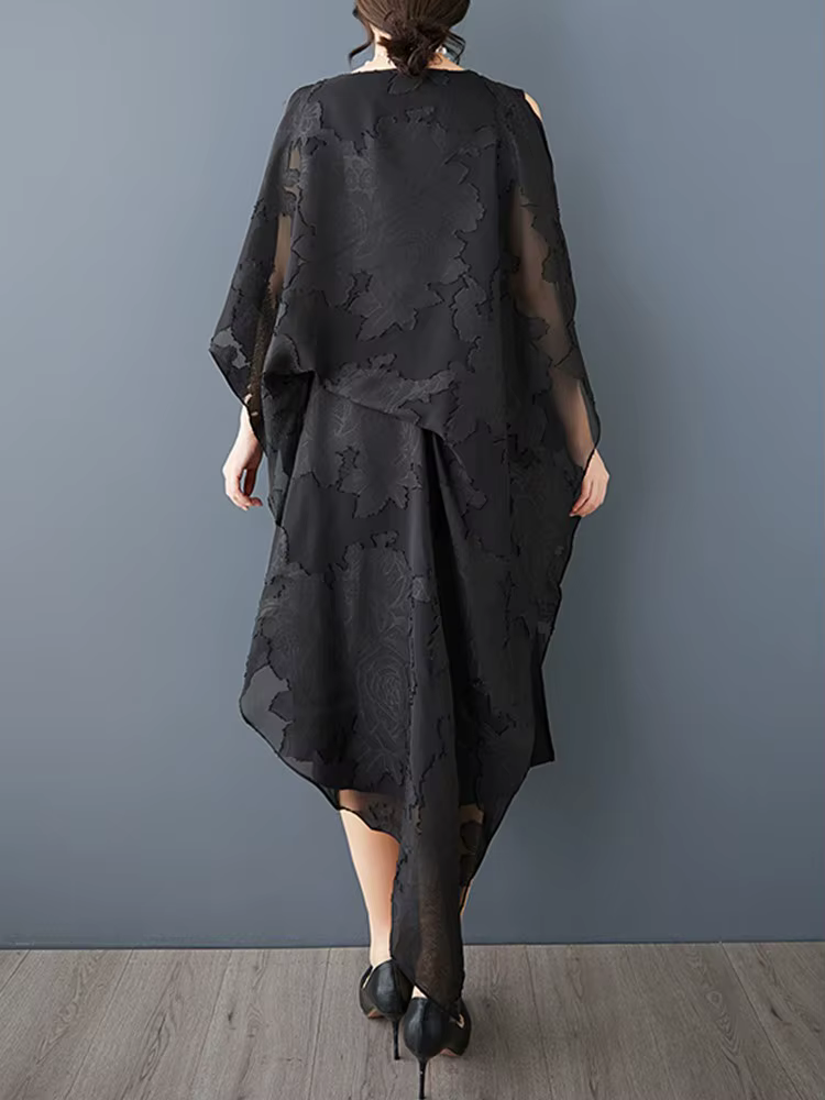 Manches courtes épaules dénudées vintage nouveau en robes pour femmes décontracté ample longue robe d'été vêtements élégants 2025