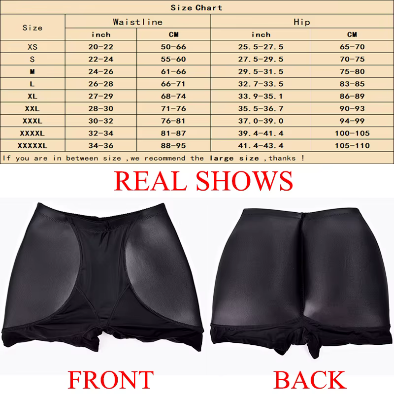 Sous-vêtements rembourrés pour rehausser les fesses