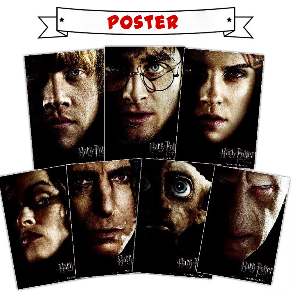Affiche murale en papier authentique Harry Potter, 30x43cm, décoration murale pour salon, personnages de film Hermione Ron, décoration de la maison, cadeaux, jouet