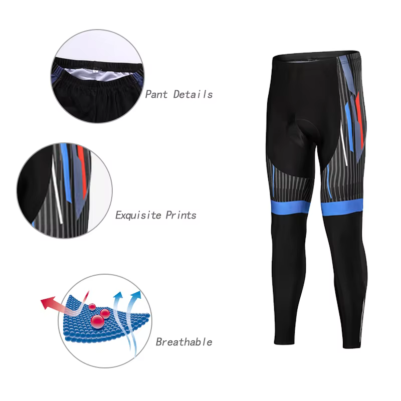 Pantalon de cyclisme pour hommes, collants de vélo de route, respirant, Long, rembourré en 3D, équipement de gymnastique pour l'automne et le printemps
