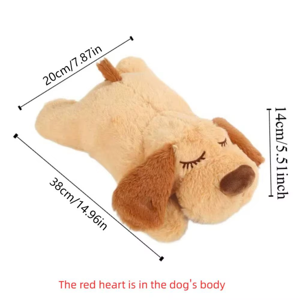 Aide au sommeil mignon pour chien, battement de cœur, soulagement de l'anxiété, entraînement comportement couché, Animal en peluche doux, décor de chambre de chiot