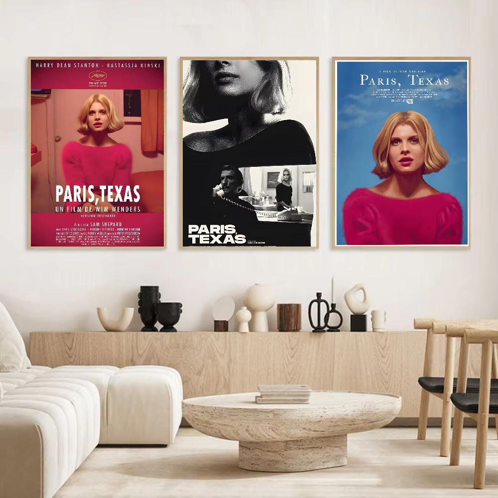 Affiche de film de route classique Paris Texas, art HD, mur collant, étanche, maison, salon, chambre à coucher, bar, décoration esthétique