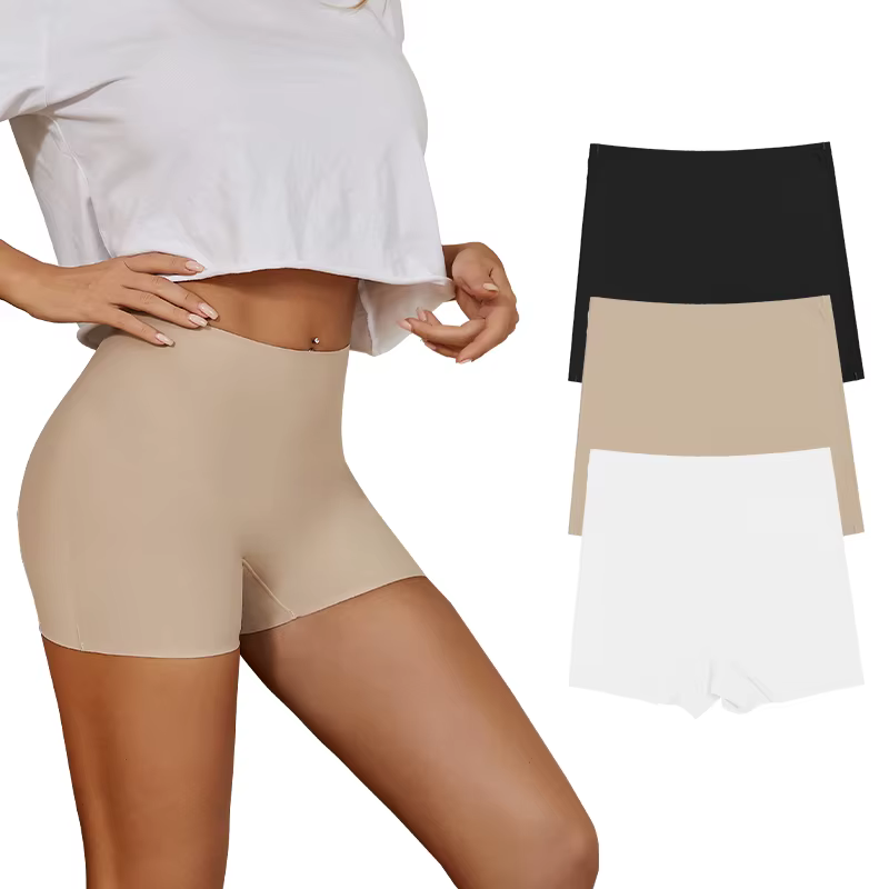 Offre spéciale sans couture glace soie solide Biker Shorts Boxer Leggings courts sport Yoga pantalon sans