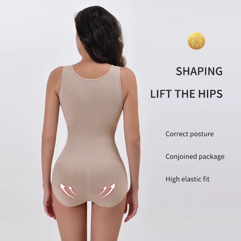 Body Shapewear Double boutonnage ventre contrôle corps Shaper post-partum minceur femme taille formateur