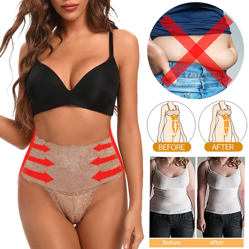 Culotte Taille Haute en Dentelle pour Femme