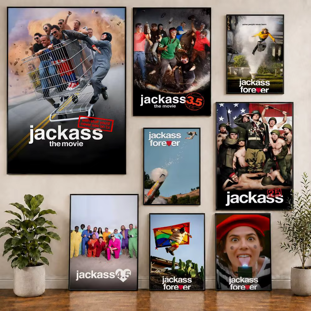 Affiche de film J-JACKASS The M-Movie Comedy en PVC HD, affiche moderne à coller, décor mural pour la maison, le bureau, le salon, la salle à manger