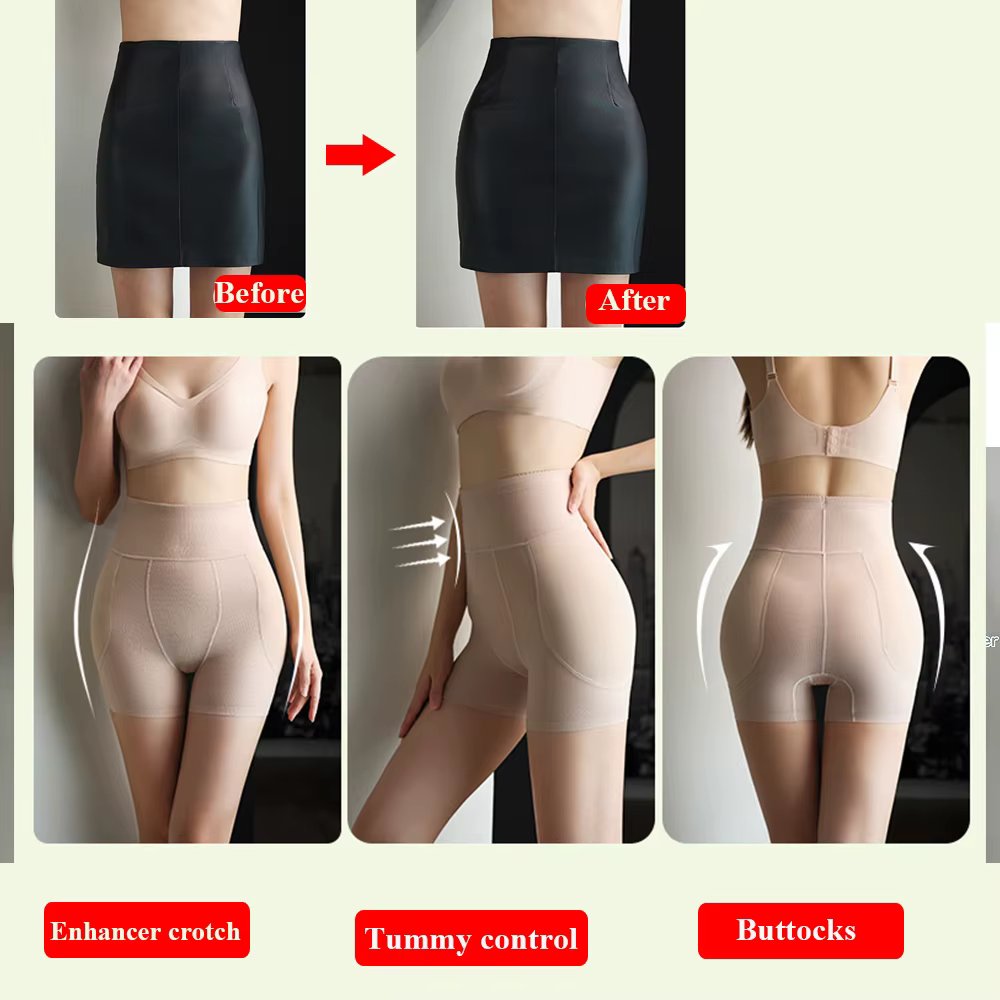 Bout à bout rehausseur sous-vêtements taille haute femmes ventre serrage culotte hanche Shapewear fesses corps Shaper bout à bout coussin culotte