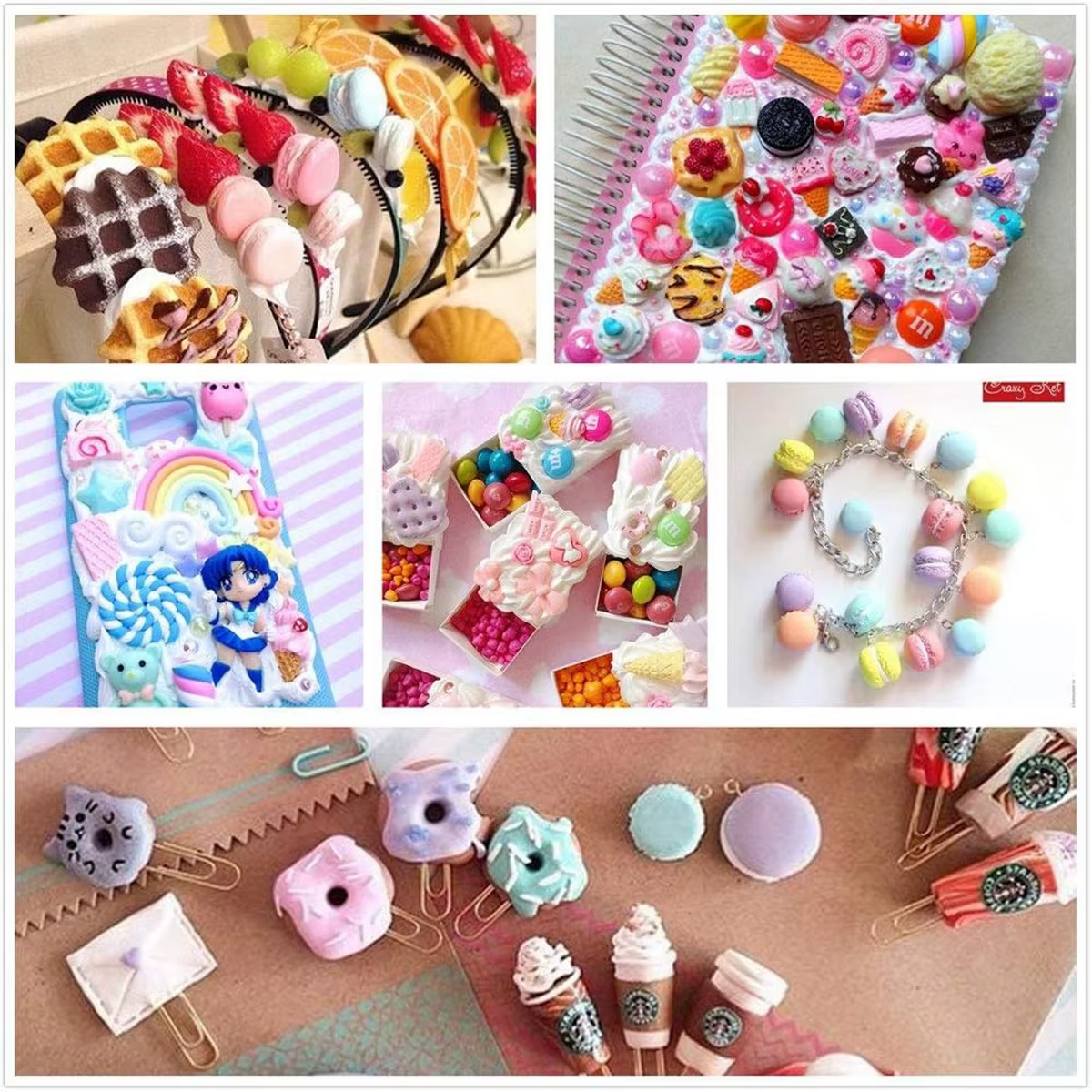 Ensemble de Breloques en Résine Mixte, Bonbons à Dos pio, Fournitures de Bricolage, pour Travaux Manuels et Ornements, 30 Pièces