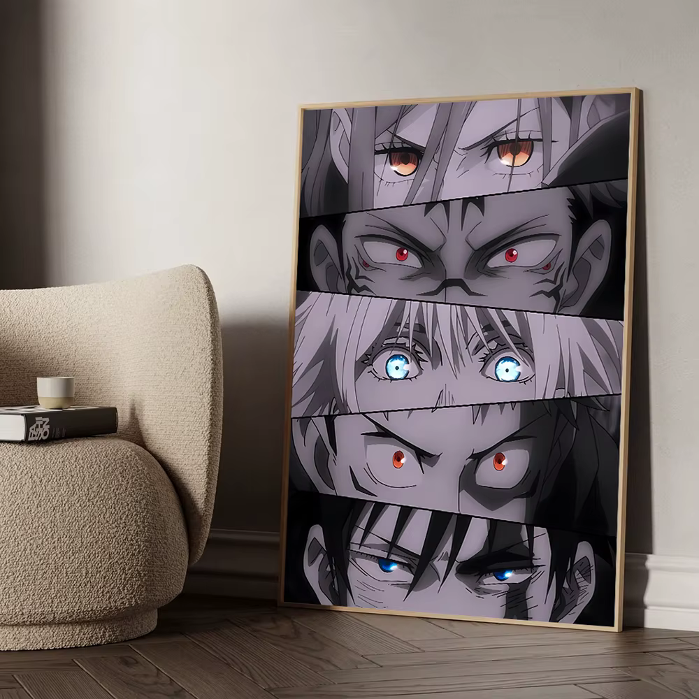 Affiche imprimée Anime Jujutsu Kaisen, Itadori Yuji Fushiguro Megumi Sukuna Collage toile peinture décor à la maison affiche Fans cadeaux