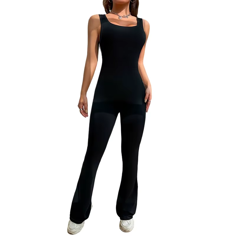 Débardeur de sport moulant élastique sculptant pour femme