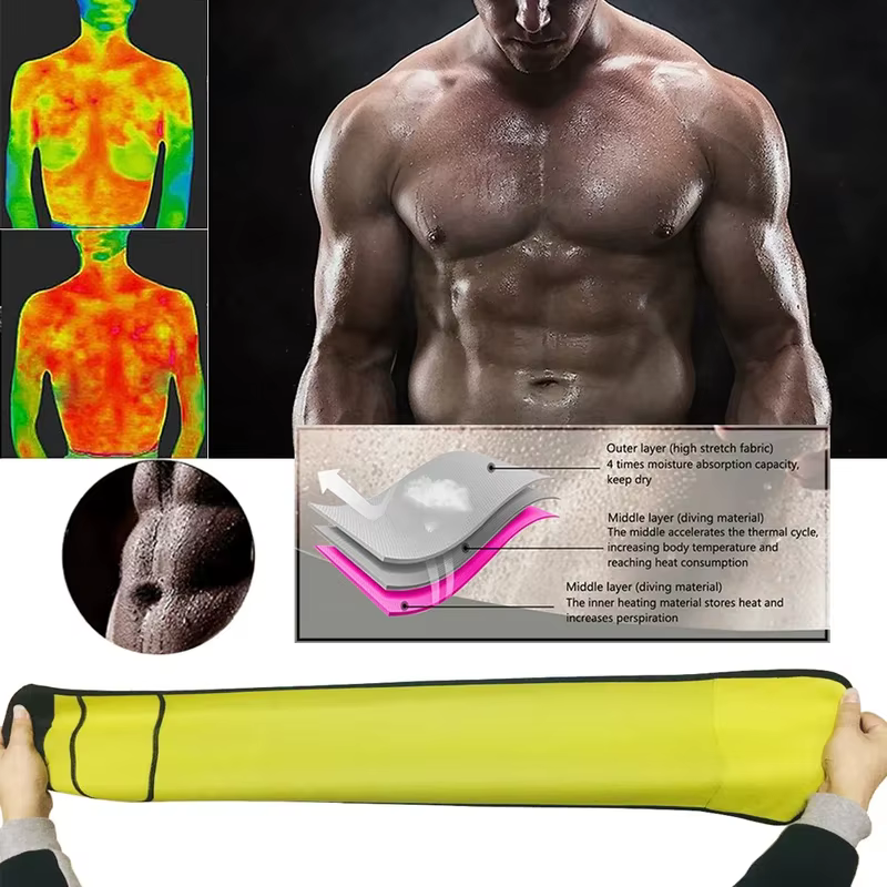 Ceinture de sudation amincissante pour homme et femme