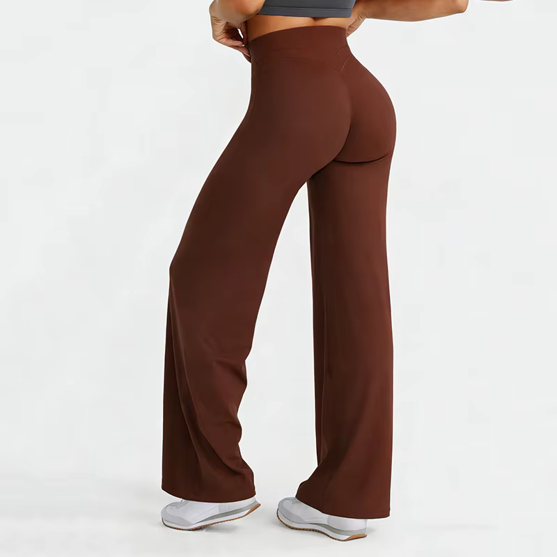 Leggings de sport et yoga taille haute évasés pour femme