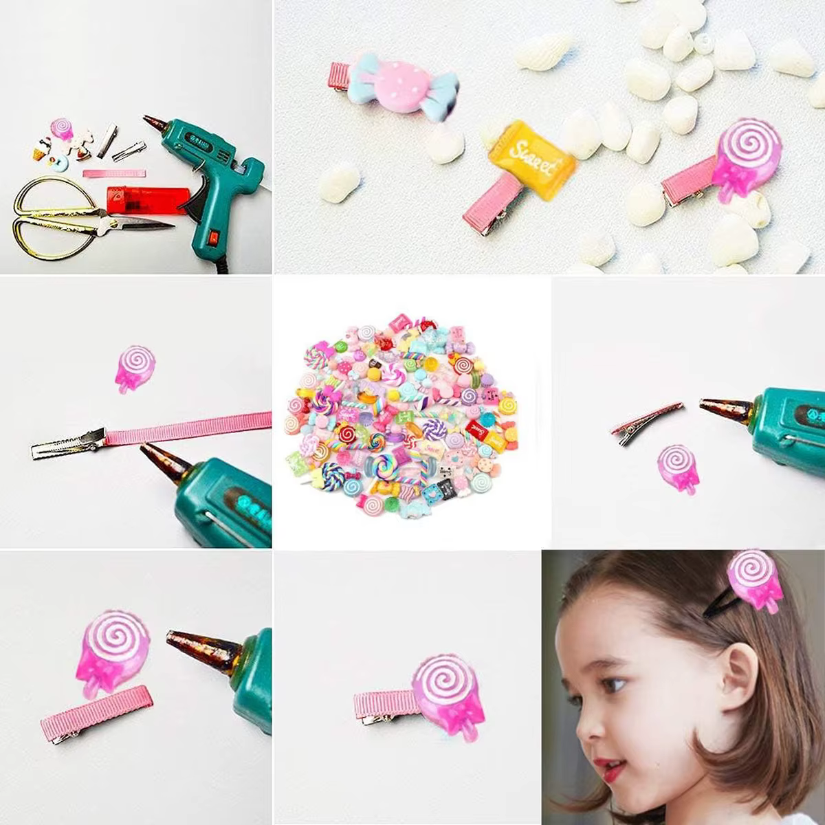Ensemble de Breloques en Résine Mixte, Bonbons à Dos pio, Fournitures de Bricolage, pour Travaux Manuels et Ornements, 30 Pièces