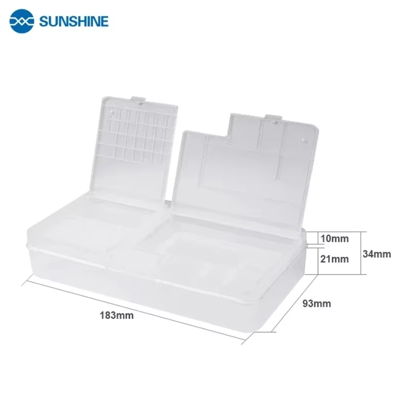 SUNSHINE SS-001A boîte de rangement multifonctionnelle adaptée à la réparation de téléphones portables, vis de carte mère et outils de stockage de petites pièces
