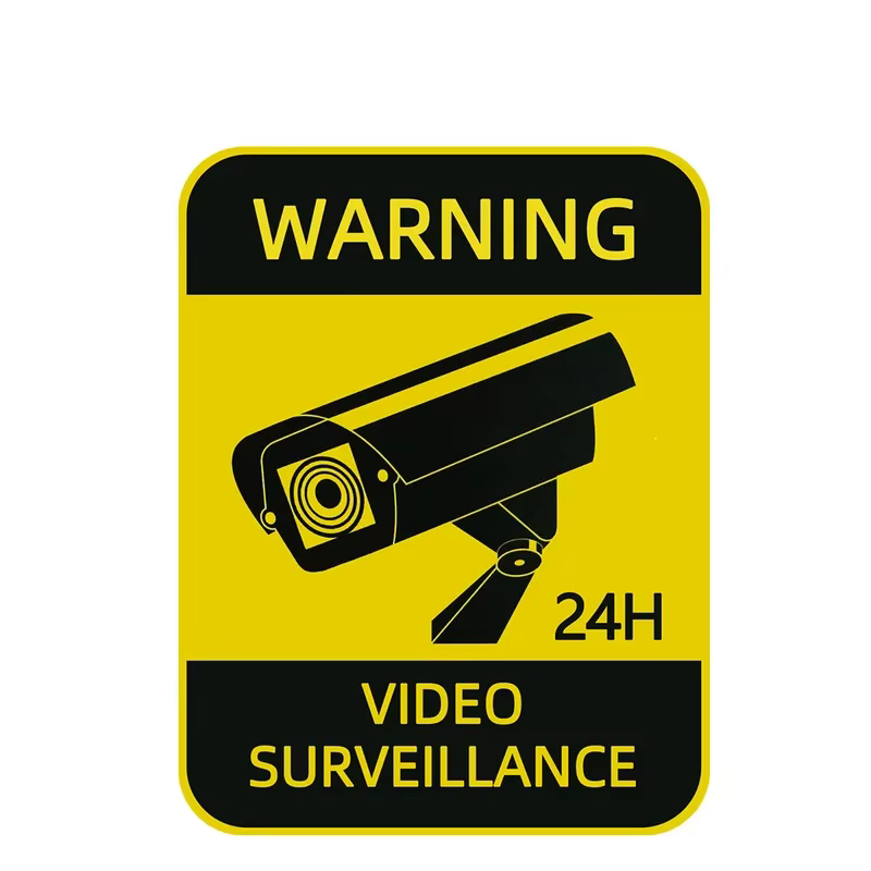 Autocollants étanches en vinyle pour voiture, alarme de vidéosurveillance, panneaux d'iode, décalcomanies automatiques pour fenêtre d'automobile, écran solaire CCTV, 24h