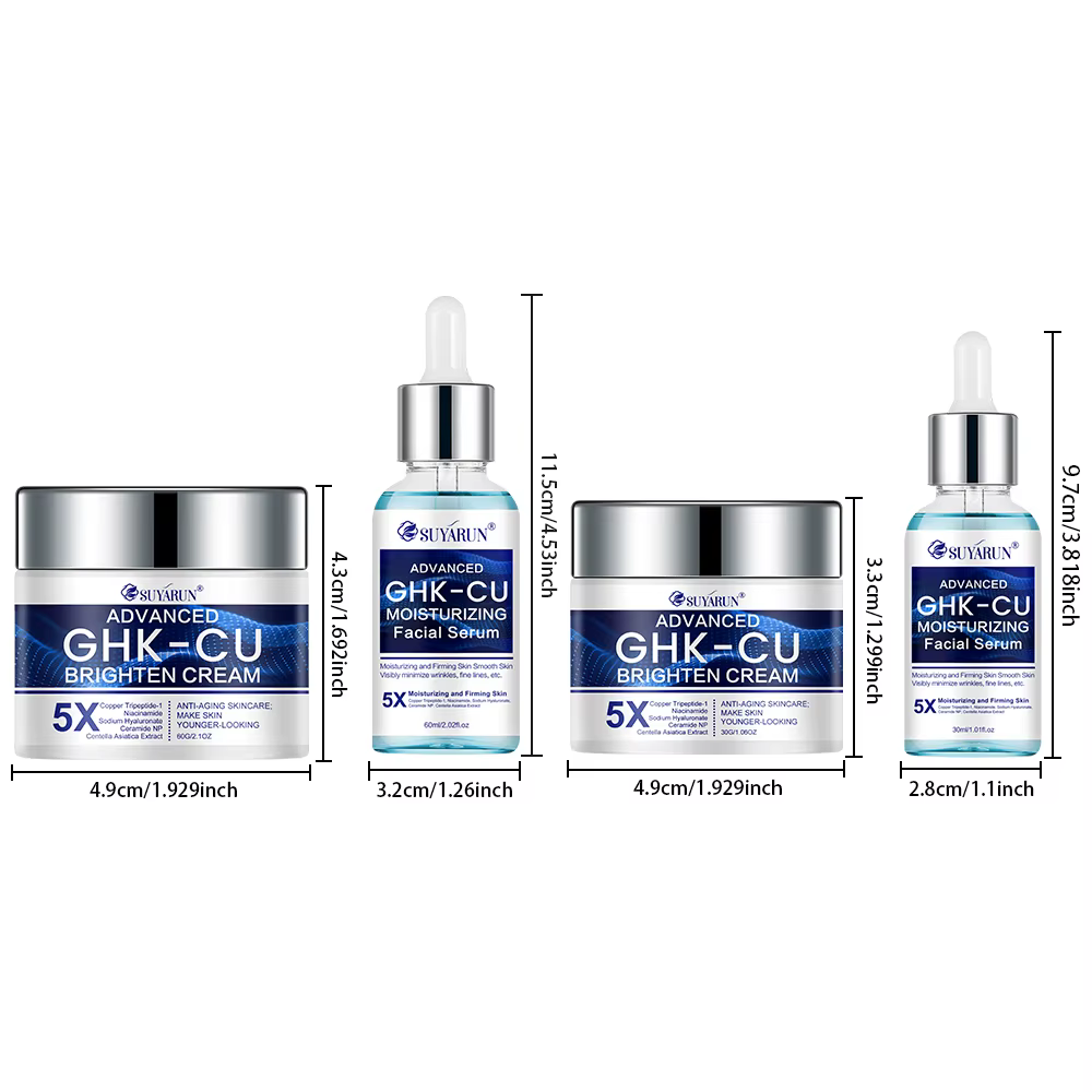 Crème et sérum SUYARUN GHK-CU - Hydratant facial anti-âge, raffermissant et hydratant pour tous les types de peau, adapté aux femmes.